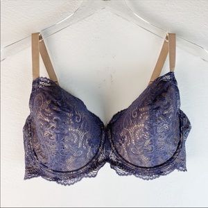 Thirdlove 24/7 Lace Balconette Purple Beige Bra 40C
